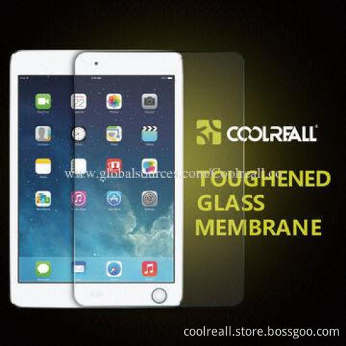 0.33mm 9H hardness toughened glass screen guard for iPad air, easy to clean